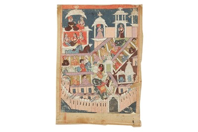 Lot 377 - A DOUBLE ILLUSTRATED FOLIO: THE HUSTLE INSIDE THE FORT / LADIES AT THE WELL