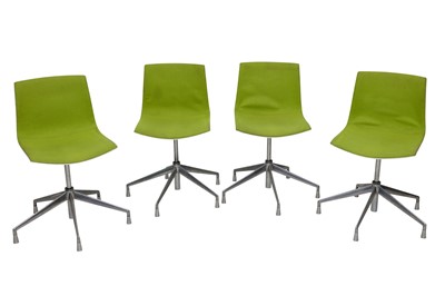 Lot 1069 - A SET OF FOUR ITALIAN ARPER CATIFA 16 SWIVEL CHAIRS, 21ST CENTURY