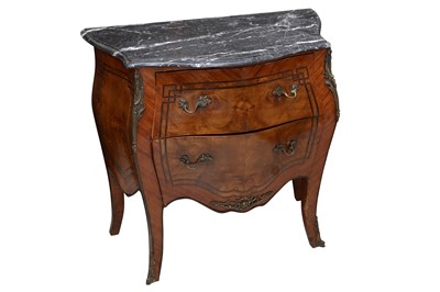 Lot 230 - A LOUIS XV STYLE KINGWOOD SERPENTINE CHEST, LATE 20TH CENTURY