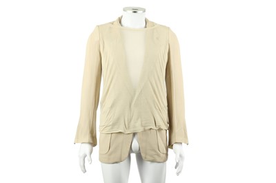 Lot 145 - Rick Owens Beige Drape Blazer - Size M