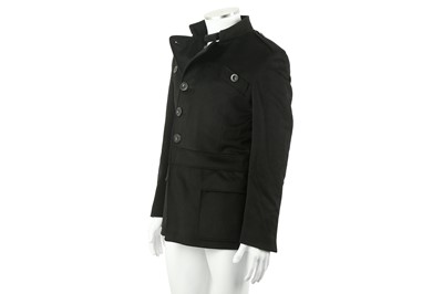 Lot 239 - Gucci Black Wool Military Style Coat - Size 46