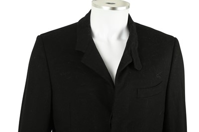 Lot 238 - Alexander McQueen Black Wool Duster Coat - Size 48