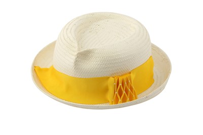 Lot 266 - Stephen Jones Millinery White Pork Pie Hat