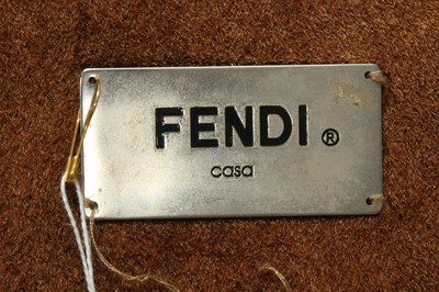 Lot 135 - Fendi Brown Faux Patchwork Throw