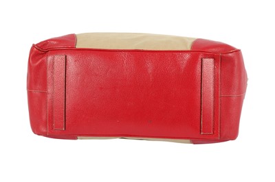 Lot 5 - Prada Red Canapa Canvas Travel Bag