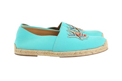 Lot 62 - Christian Louboutin Turquoise Crest Espadrille -  Size 41
