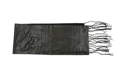 Lot 246 - Alexander McQueen Black Leather Tassle Scarf