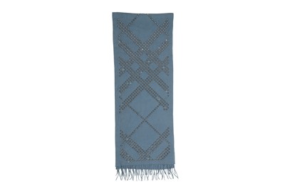 Lot 63 - Burberry Blue Studded Cashmere Scarf