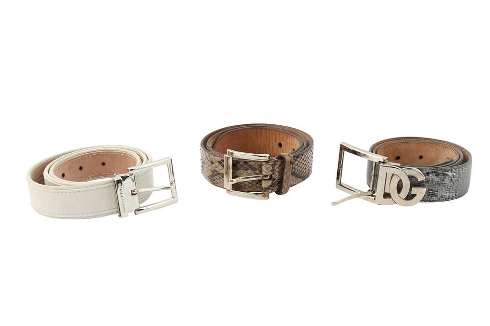 Lot 138 - Three Dolce & Gabbana Belts - Sizes 80, 85 & 90