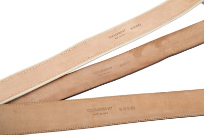 Lot 138 - Three Dolce & Gabbana Belts - Sizes 80, 85 & 90