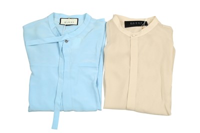 Lot 66 - Two Gucci Silk Shirts - Size 46