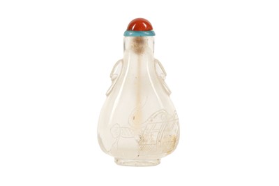 Lot 709 - A CHINESE ROCK CRYSTAL SNUFF BOTTLE.