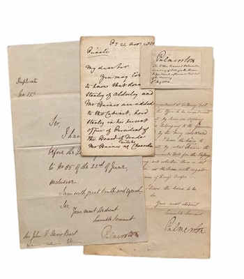 Lot 1125 - Palmerston (Henry John Temple, 3rd Viscount)