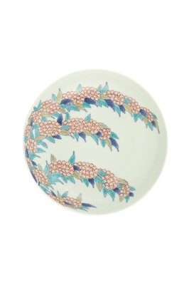 Lot 468 - A NABESHIMA-STYLE PORCELAIN DISH.