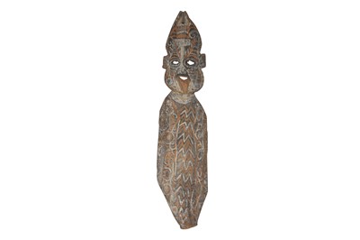 Lot 41 - A PAPUA NEW GUINEA, SEPIK RIVER PAINTED BARK MASK