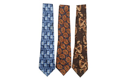 Lot 275 - Three Lanvin Silk Print Ties
