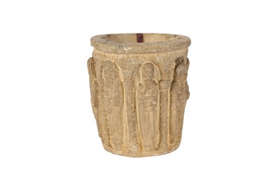 Lot 177 - A SMALL ROMANESQUE STYLE COMPOSITION VESSEL