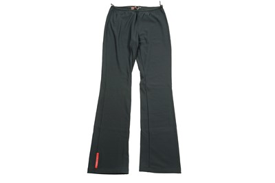 Lot 40 - Prada Slate Grey Bootcut Nylon Trouser - Size M