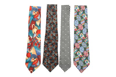 Lot 273 - Four Designer Silk Print Ties
