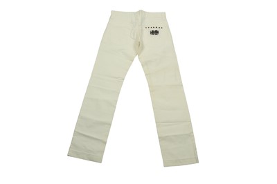 Lot 194 - Dolce & Gabbana Cream Studded Jeans - Size 44