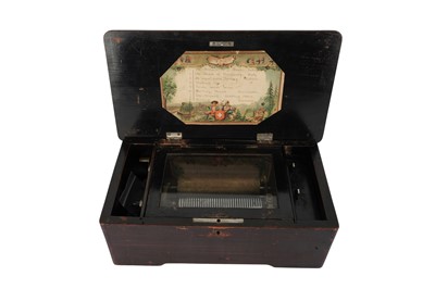 Lot 267 - A SWISS MUSIC BOX, LATE 19TH CENTURY