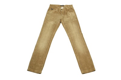Lot 100 - Dolce & Gabbana Khaki Corduroy Trouser- Size 44