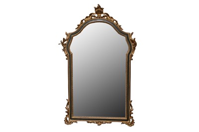 Lot 324 - A BELGIAN ROCOCO STYLE GILT FRAMED MIRROR, 1957