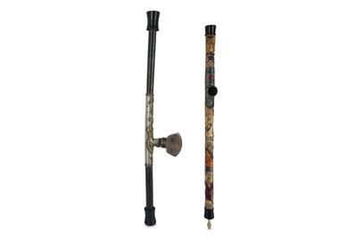 Lot 498 - TWO CHINESE OPIUM PIPES.