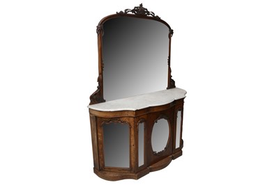 Lot 260 - A VICTORIAN WALNUT CHIFFONIER