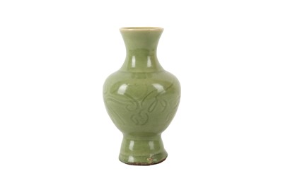 Lot 235 - A CHINESE CELADON-GLAZED VASE.