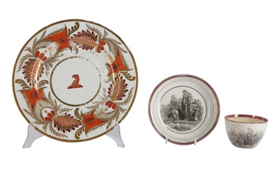 Lot 5 - A DERBY PLATE, LATE 18TH/EARLY 19TH CENTURY