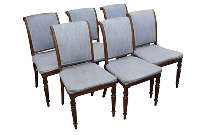 Lot 266 - A SET OF SIX WILLIAM IV ROSEWOOD DINING CHAIRS
