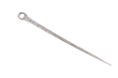 Lot 317 - A George I / II sterling silver meat skewer, London circa 1720-30 by Charles Jackson (reg. July 1720)