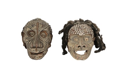 Lot 37 - TRIBAL INTEREST: TWO SEPIK RIVER (PAPUA NEW GUINEA)  HUMAN SKULLS