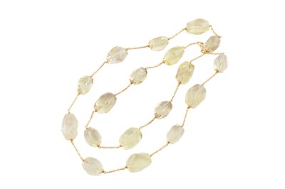 Lot 174 - A citrine necklace
