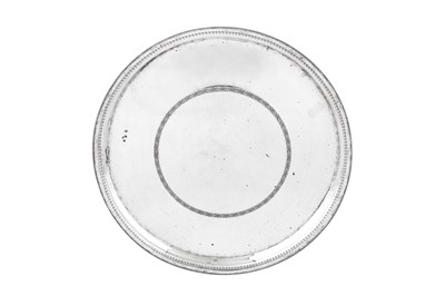 Lot 266 - A rare mid to late 19th century Egyptian 800 standard silver tray, Cairo circa 1870