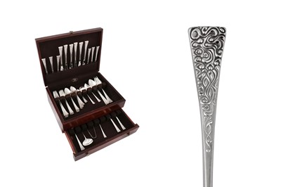 Lot 475 - A cased mid-20th century American sterling silver table service of flatware / canteen, Massachusetts 1965 by Reed and Barton