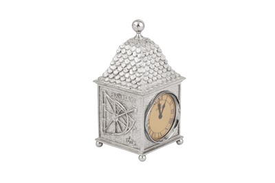 Lot 544 - An Elizabeth II sterling silver cased commemorative timepiece, London 1976 by House of Lawrian (Christopher Lawrence)