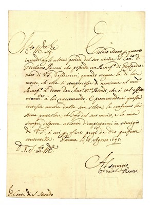 Lot 811 - Farnese (Odoardo), Hereditary Prince of Parma
