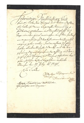 Lot 1188 - Maria Amalia, Holy Roman Empress & Archduchess Maria Leopoldine of Austria-Este