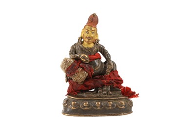 Lot 185 - A TIBETAN BRONZE KUBERA.