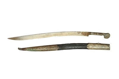 Lot 422 - A BALKAN YATAGHAN SWORD WITH SCABBARD