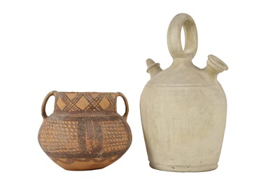 Lot 569 - TWO ARCAHIC CERAMIC VESSELS.