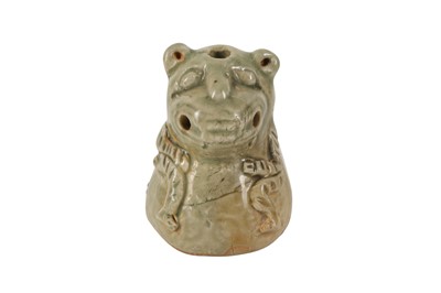 Lot 565 - A CHINESE YUEYAO 'LION' WATER DROPPER.