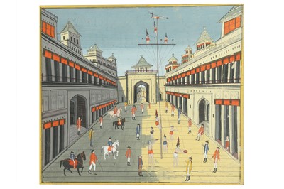 Lot 407 - EAST INDIA COMPANY OFFICERS ENTERTAINED BY INDIAN ACROBATS
