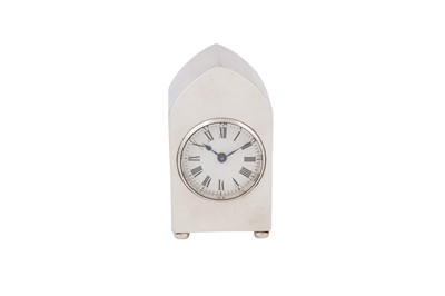 Lot 83 - A Victorian sterling silver timepiece, London Birmingham 1900 by Douglas Clock Co