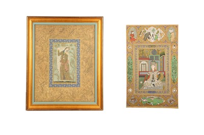 Lot 144 - TWO ARCHAISTIC SAFAVID-REVIVAL PORTRAITS