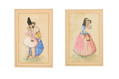 Lot 181 - TWO PORTRAITS: MOTHER AND CHILD AND THE LOVERS