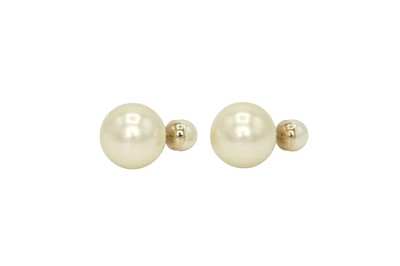 Lot 384 - Christian Dior Mise En Dior Pearl Tribales Pierced Earrings