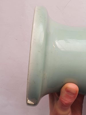Lot 188 - A LARGE CHINESE CELADON-GLAZED 'KUI DRAGONS' VASE.